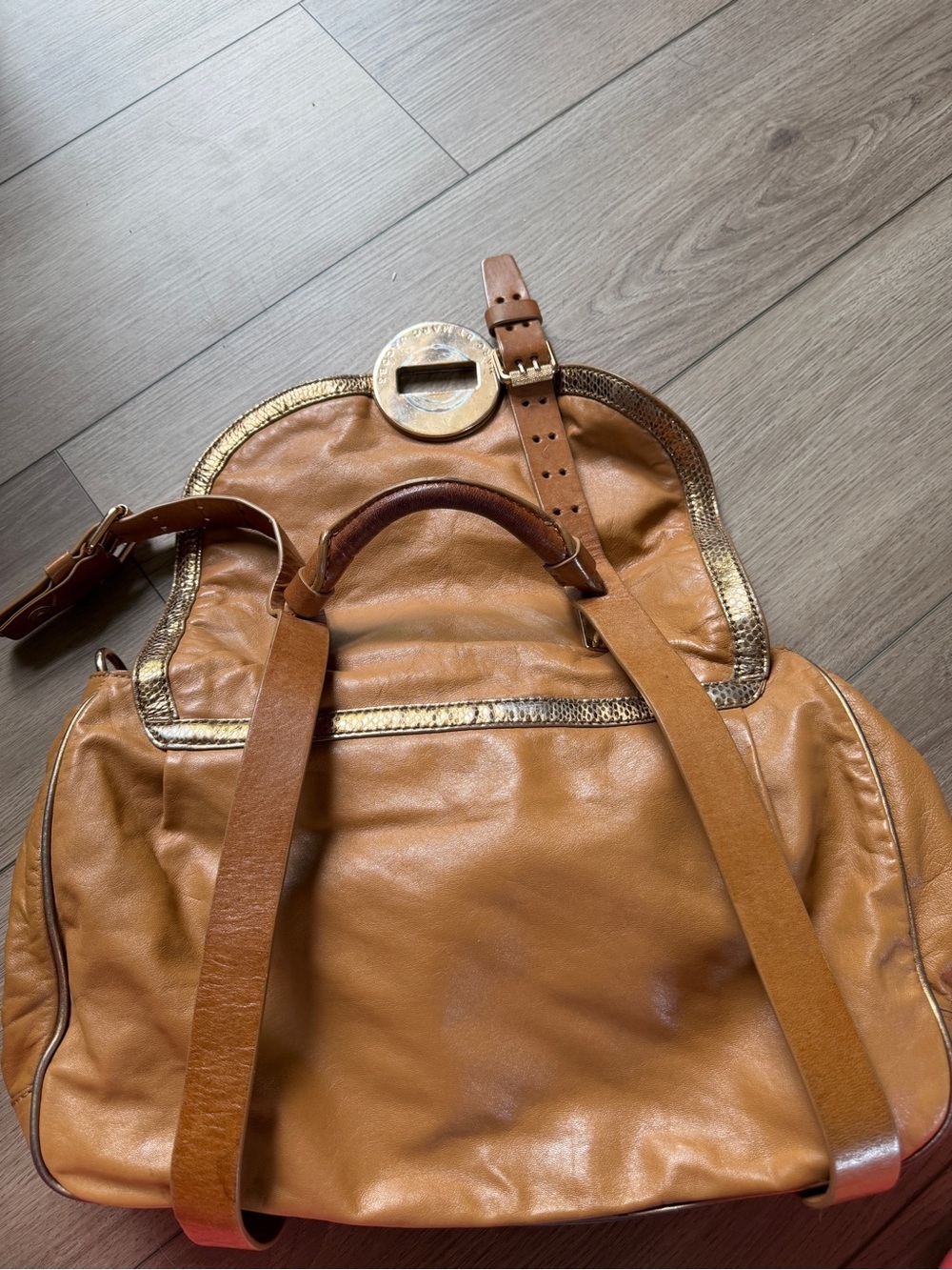 Marc Jacobs Cognac Real Leather Buckle Satchel - Lock ‘N Roll Rue - Picture 9 of 10